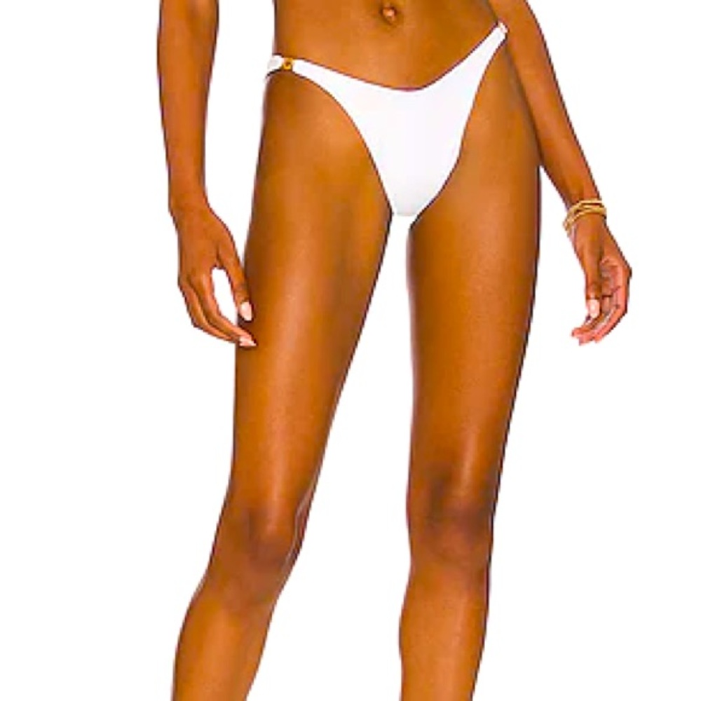 L* Space Ziggy Bitsy Bikini Bottoms in white